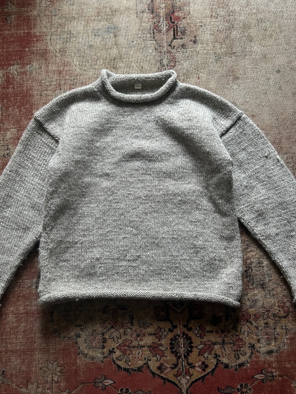 Vintage Hand Knit 100% Wool Sweater